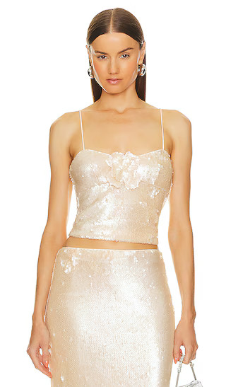 x Bridget Lilium Top in Beige Neutral | Revolve Clothing (Global)