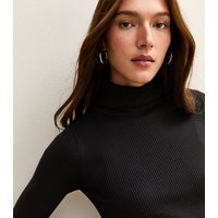 Women's Black Rib Roll Neck Jumper New Look | New Look (UK)
