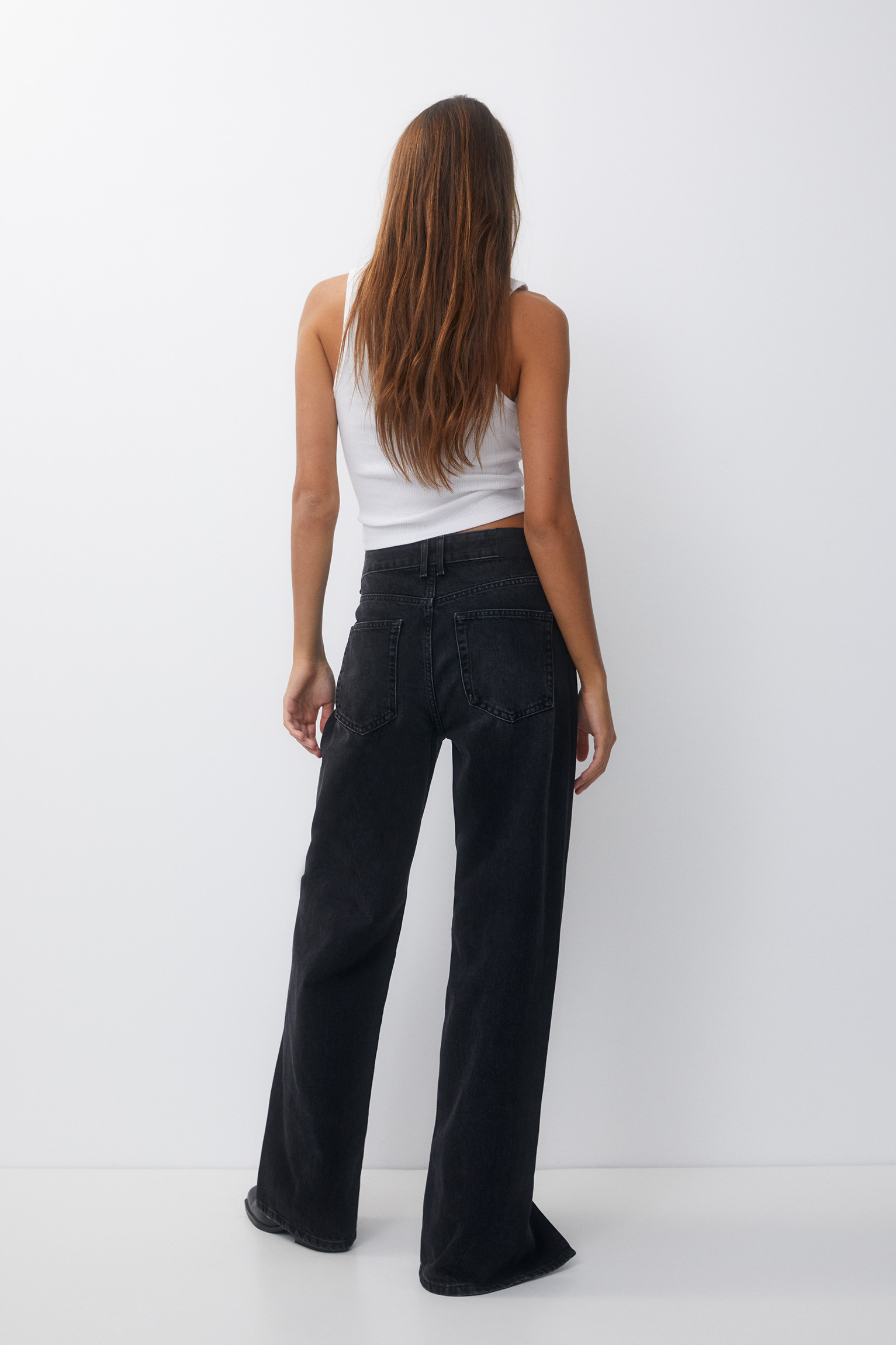Jean large mid-rise split | PULL and BEAR FR