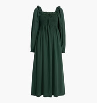 The Scarlett Long Sleeve Nap Dress - Green Shadow Stripe | Hill House Home
