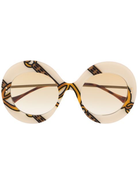 round-frame oversized sunglasses | Farfetch (US)