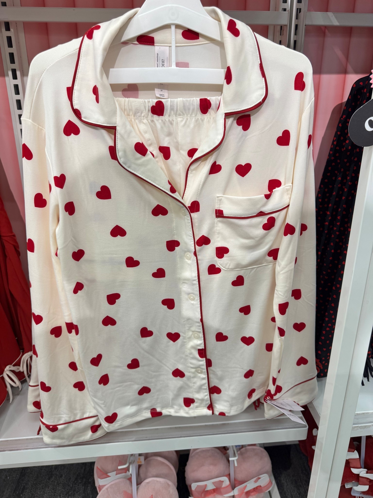 Cute Valentine’s Day pajamas
White and red heart pj set 

#LTKValentine #LTKSeasonal
