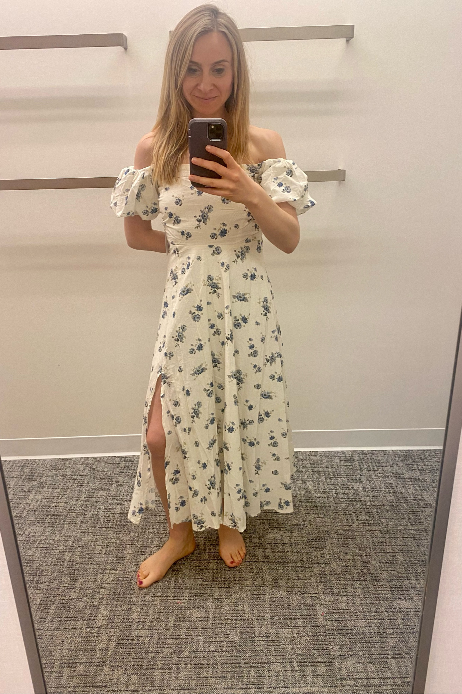 This off shoulder floral dress is perfect for spring!! Great spring date night outfit too! Size medium in this dress by Astr the Label. Love the side slit too!

#LTKunder100 #LTKFind