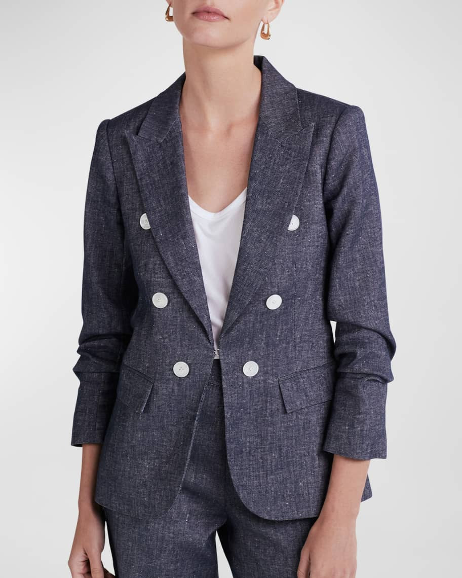 Derek Lam 10 Crosby Kaia Double-Breasted Jacket | Neiman Marcus