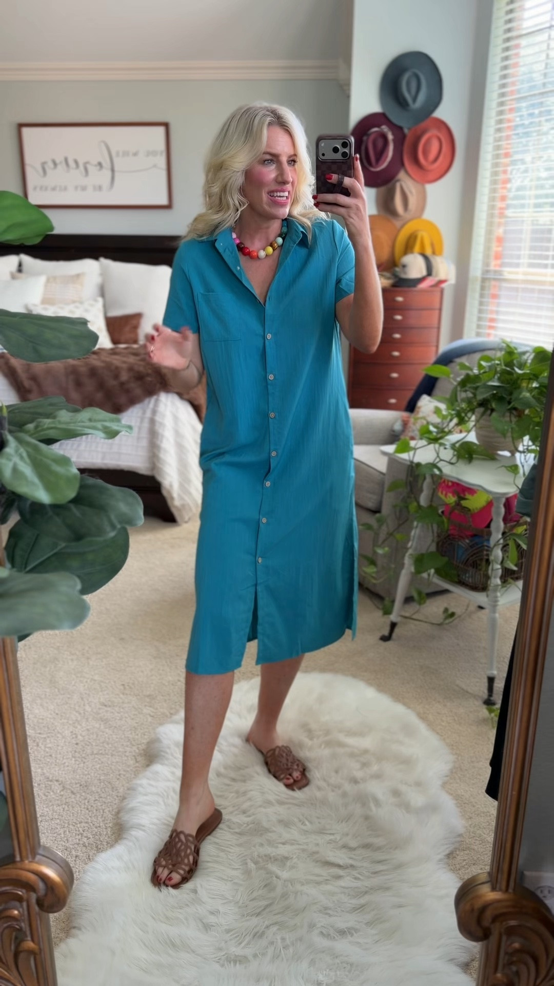 Button front dress 👗 on Amazon 
Great for travel or vacation 
Fits tts and wearing a small
Comes in tons of colors

#LTKOver40 #LTKootd #LTKSaleAlert