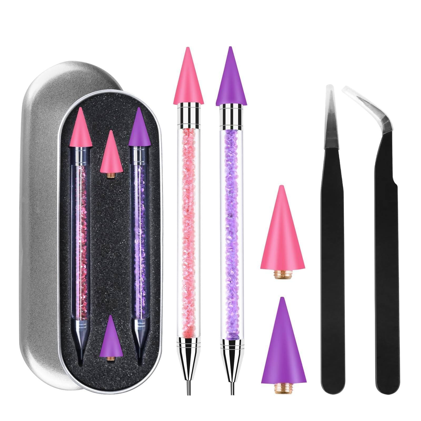 Rhinestone Picker Tool,2 Pcs Dual-end Diamond Art Painting Dotting Pen,Rhinestone Tool,Gem Picker... | Amazon (US)