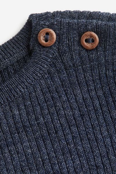 2-piece merino wool set - Dark blue - Kids | H&M GB | H&M (UK, MY, IN, SG, PH, TW, HK)