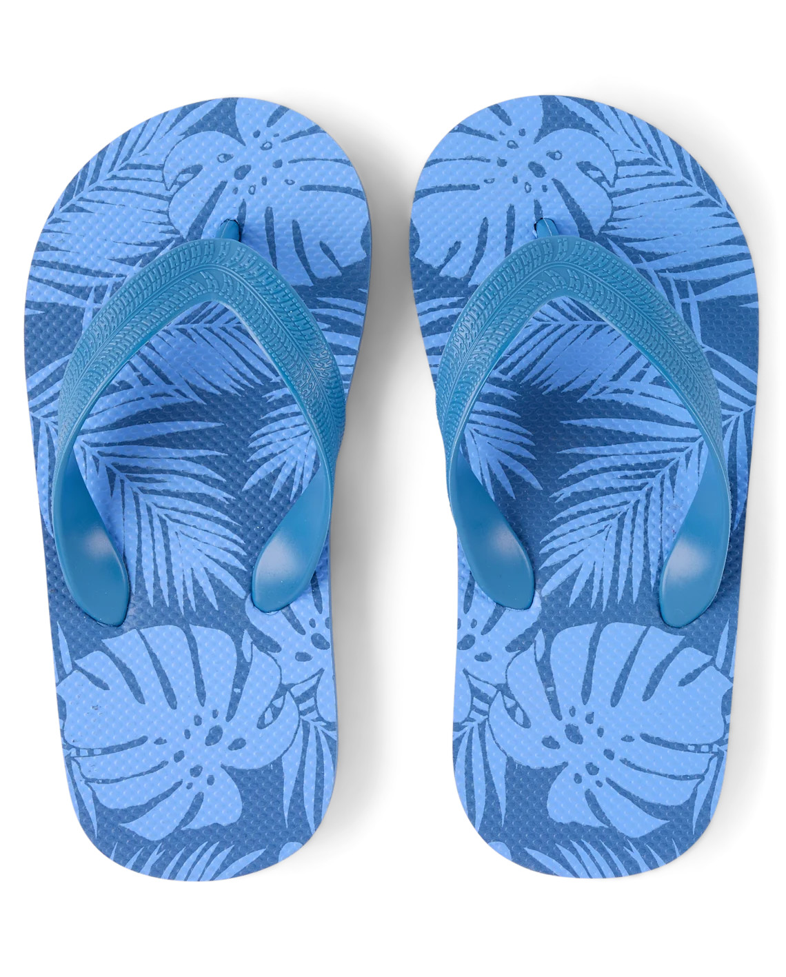 Boys Tropical Leaf Flip Flops - blue | The Children's Place