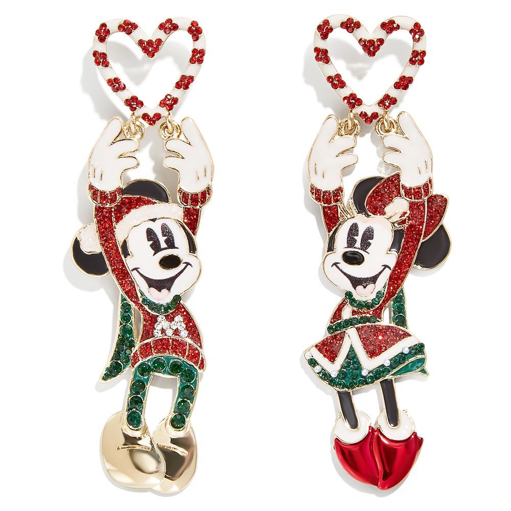 Mickey and Minnie Mouse Holiday Earrings by BaubleBar | Disney Store