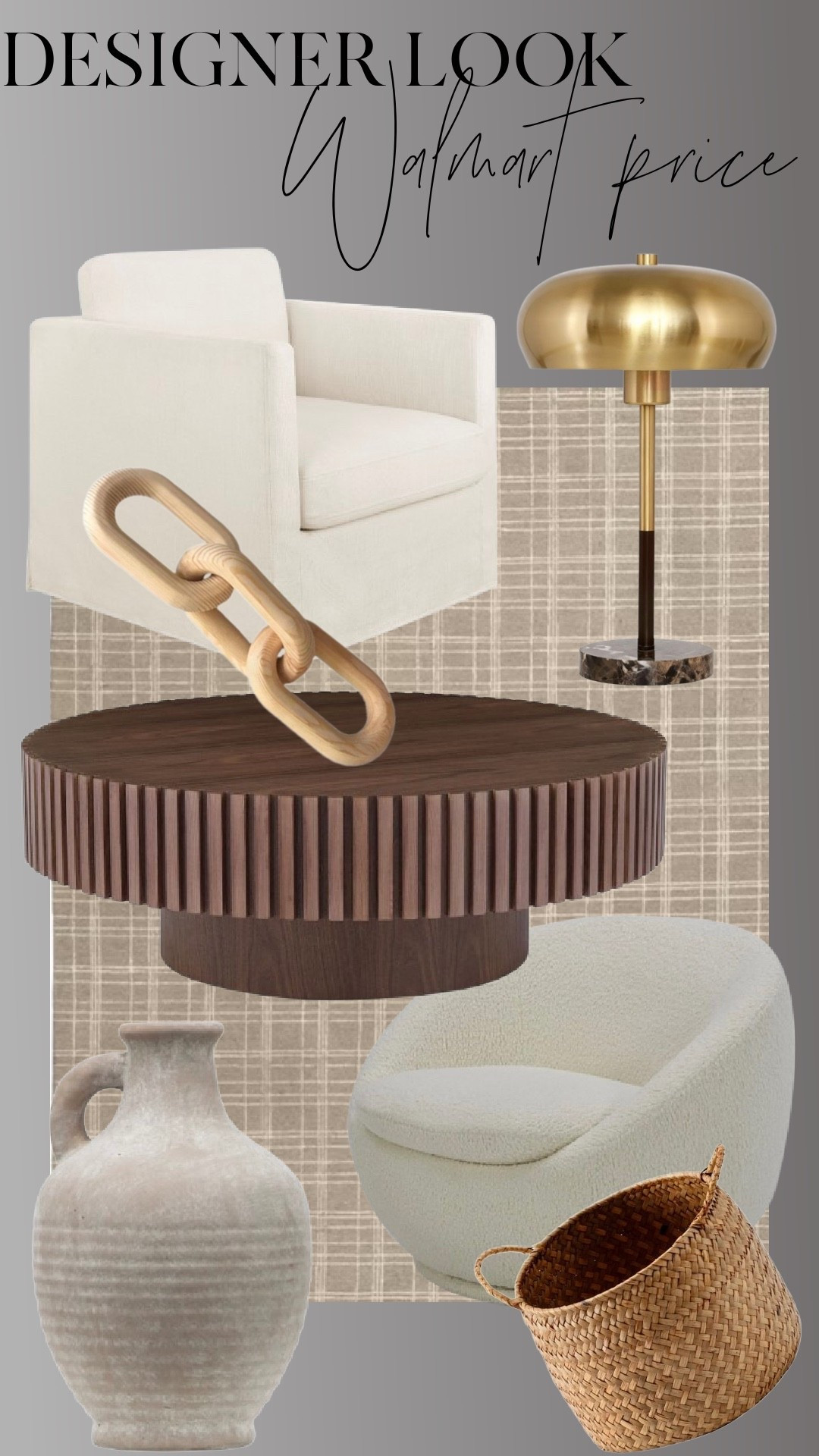 This is what I mean when I say designer look, Walmart price.

It’s all about soft curves, warm wood tones, and finishes that feel intentional. When the scale and silhouette are right, the space instantly feels elevated — no logos, no trends.

Every piece here works together and mixes seamlessly with higher-end furniture.

Shop the full look below.


#LTKHome #LTKSaleAlert
