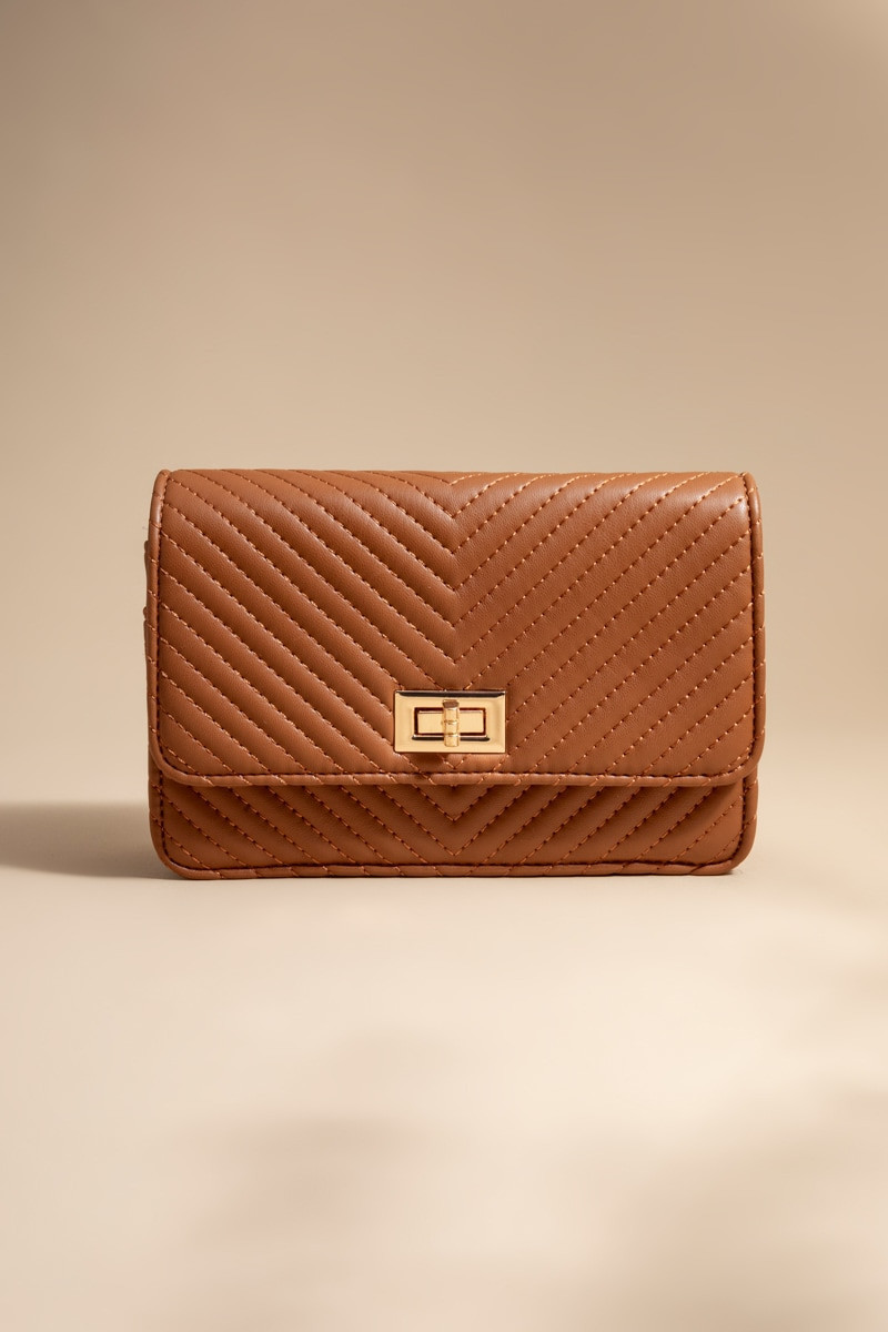 Miranda Mini Chevron Crossbody Handbag | Francesca's