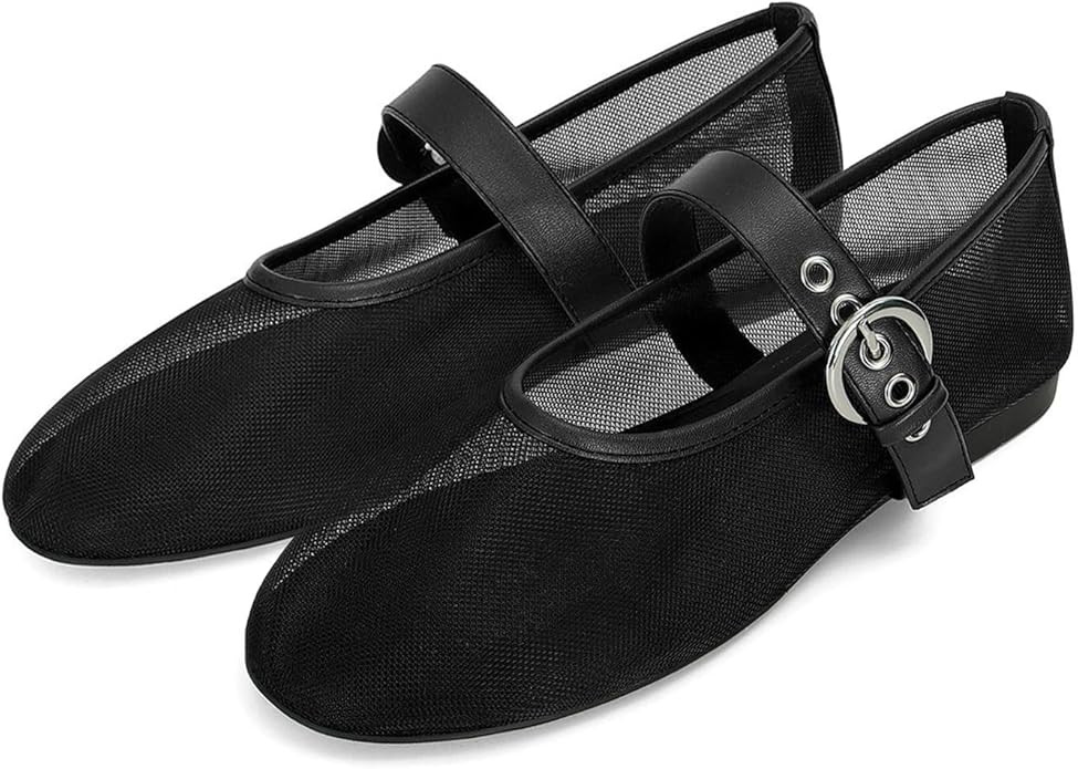 Dsevht Mesh Ballet Flats Shoes for Women Slip On Ballerina Shoes Round Toe Comfortable Casual Wor... | Amazon (US)