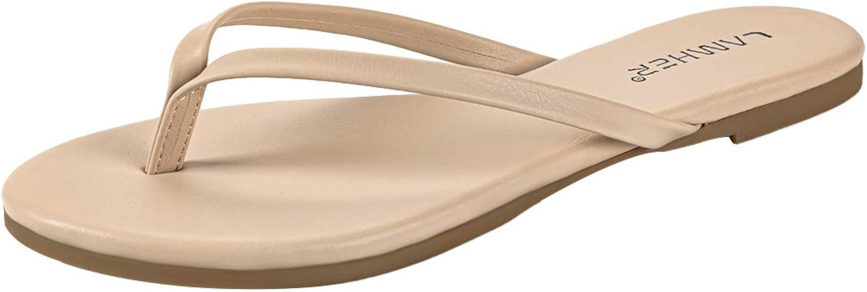 Women’s Flat Thong Thin Strap Flip Flops Slip On Cute Beach Casual Summer Sandals | Amazon (US)