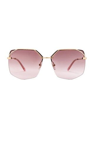 DIFF EYEWEAR Bree in Brushed Gold & Taupe Rose Gradient from Revolve.com | Revolve Clothing (Global)