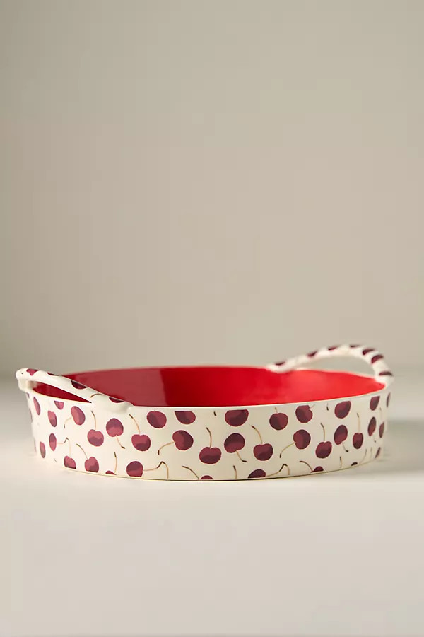 Berry Icon Handpainted Stoneware Pie Dish | Anthropologie (US)