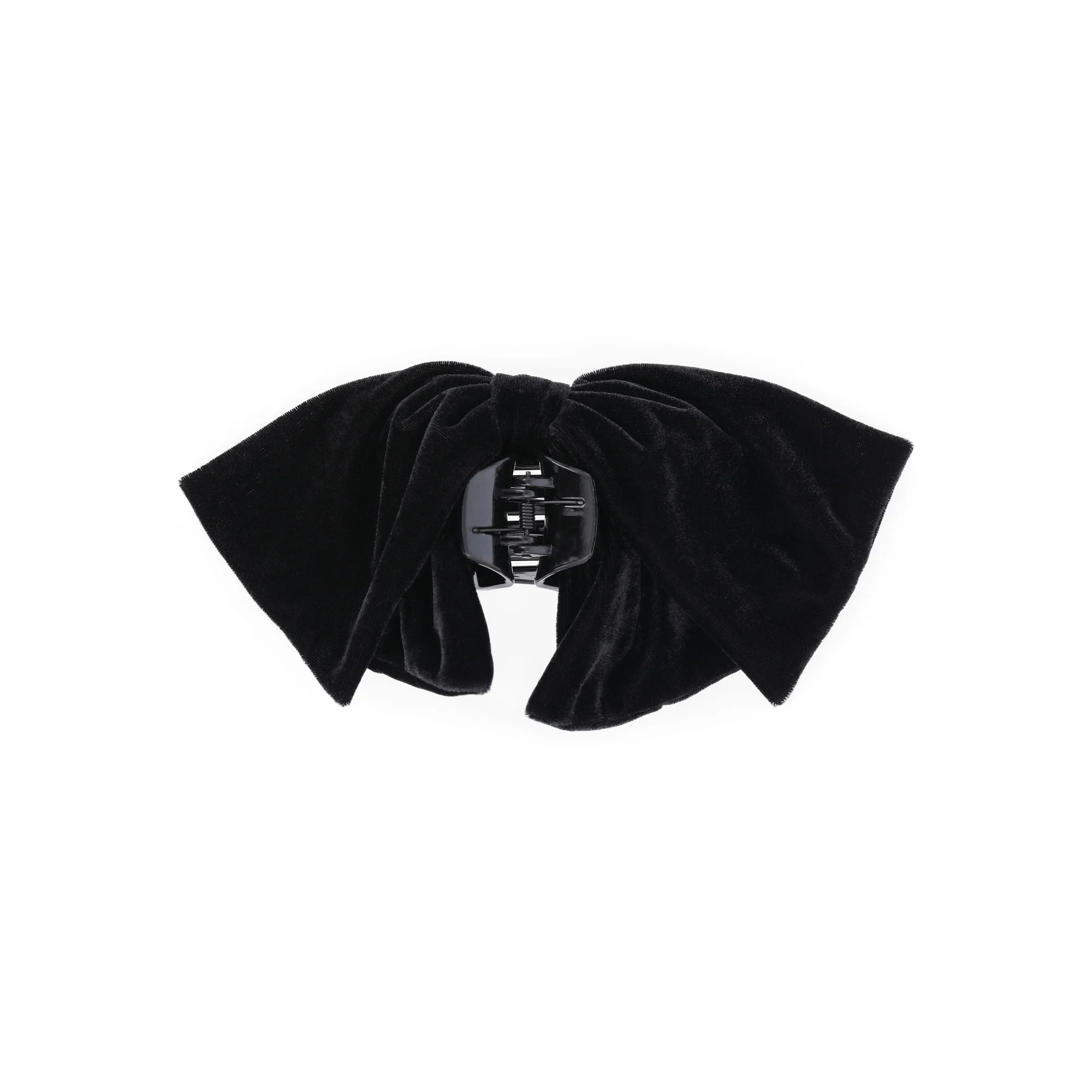 Time and Tru Women's Velvet Bow Hair Claw Clip, Black | Walmart (US)