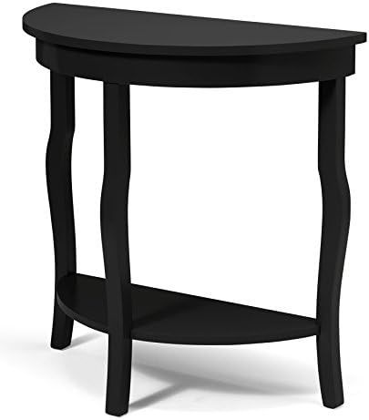 Amazon.com: Kate and Laurel Lillian Half Moon Wood Console Table with Curved Legs and Shelf, Blac... | Amazon (US)