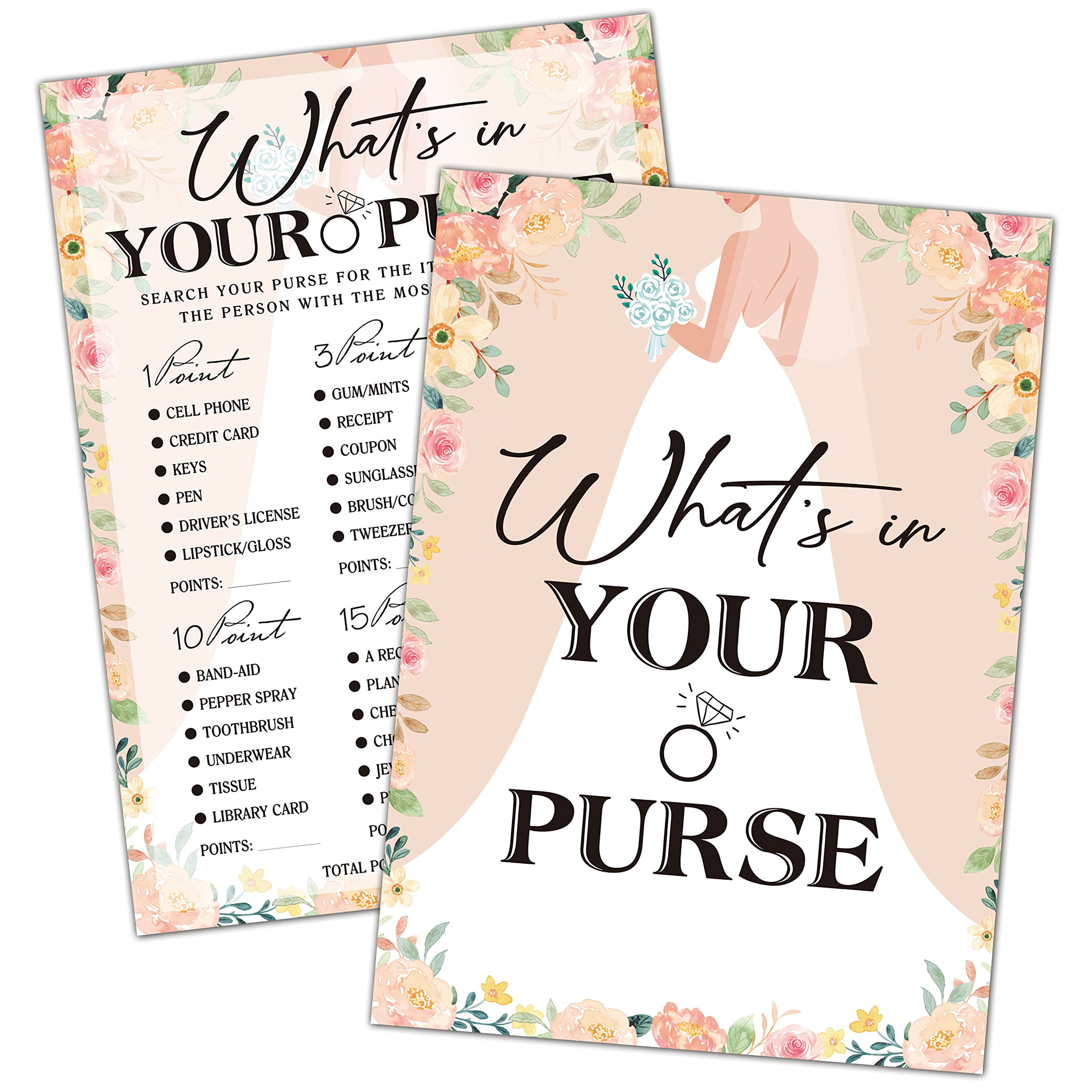 Bridal Shower Games, Wedding Shower Game Card, Blush Pink Boho Floral Romantic Engagement/Bachelo... | Amazon (US)