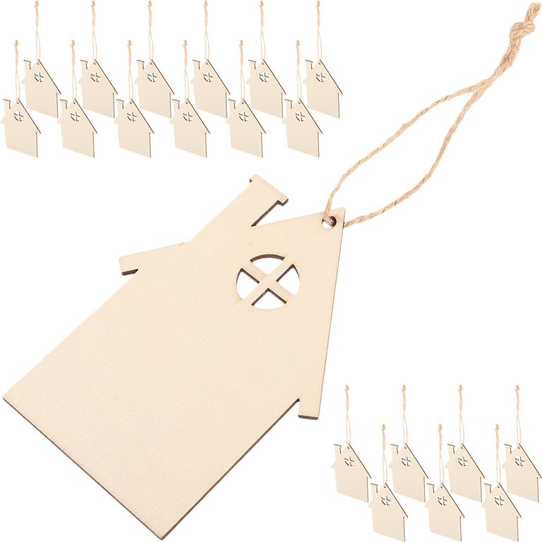 20pcs Hanging Xmas Tree Ornament Christmas House Shaped Pendant Party Decorations | Walmart (US)