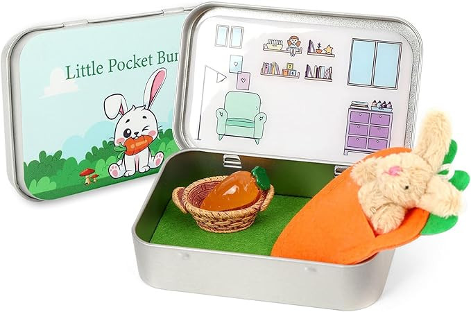 Little Pocket Bunny, Easter Basket Stuffer, Easter Gifts for Kids, DIY Pet Bunny Adoption, Easter... | Amazon (US)