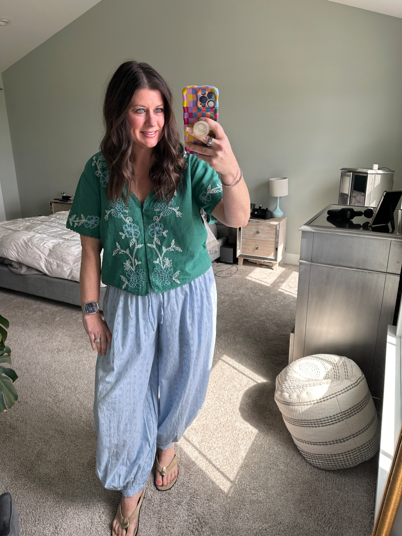 This embroidered top is a perfect match for these pants to create a bold, boho look!

#LTKgrwm #LTKdayinmylife #LTKootd