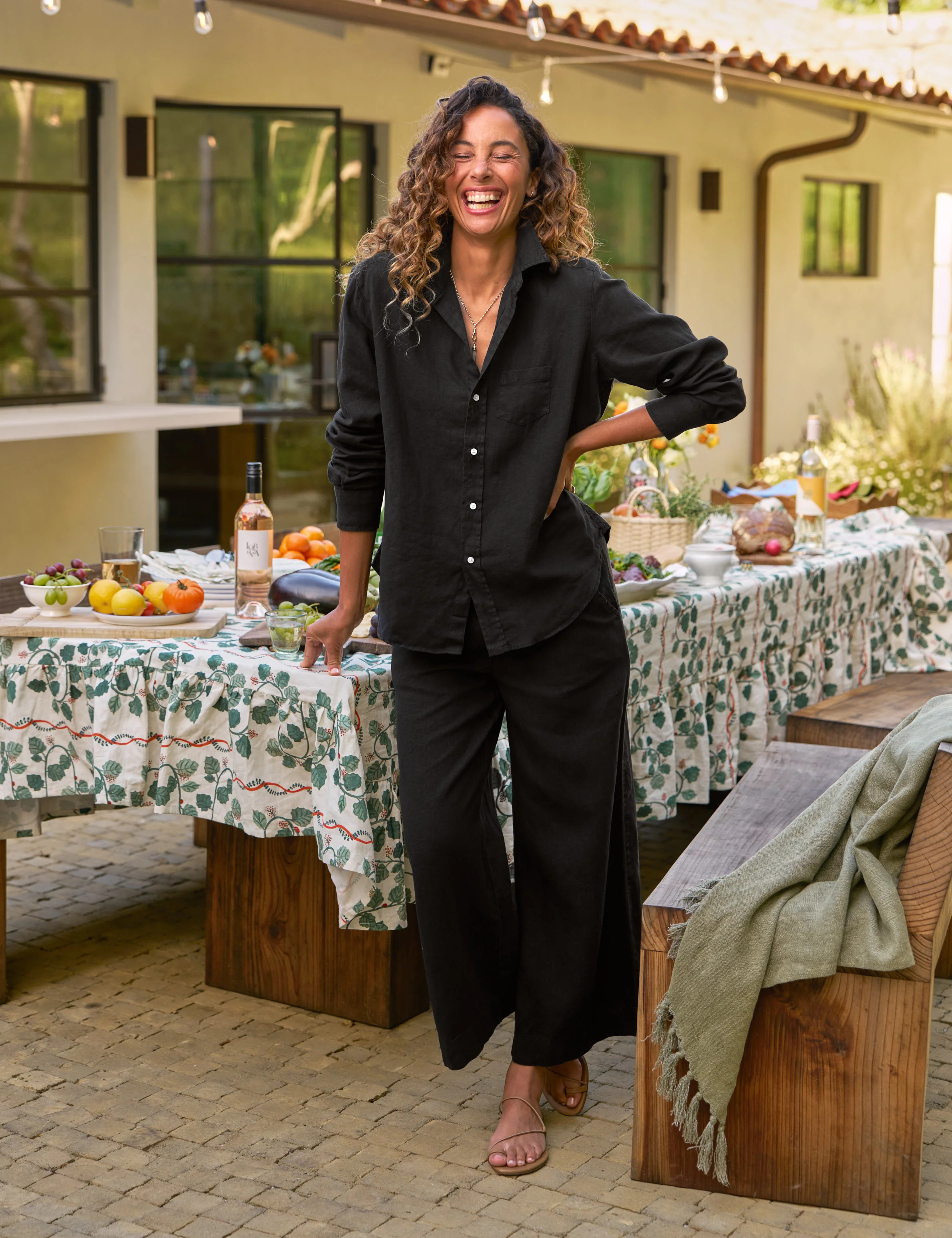 TUSCANY GETAWAY SET Washed Black | Frank & Eileen