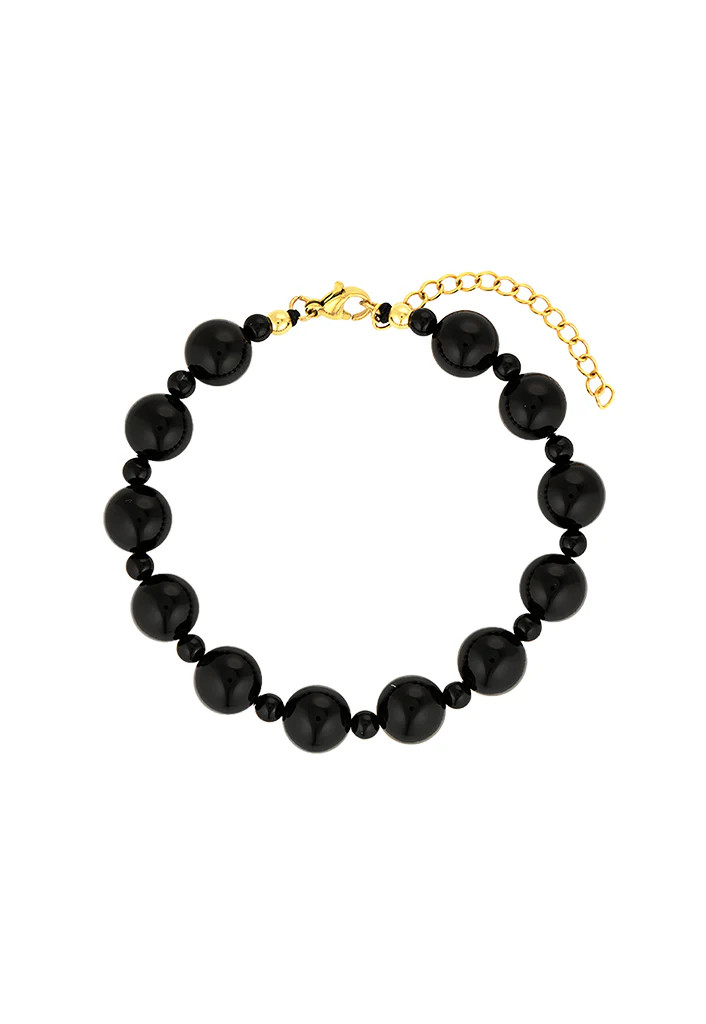 Constance Bracelet | Black Agate Beaded Women's Bracelet | CENDRÉ | Cendre