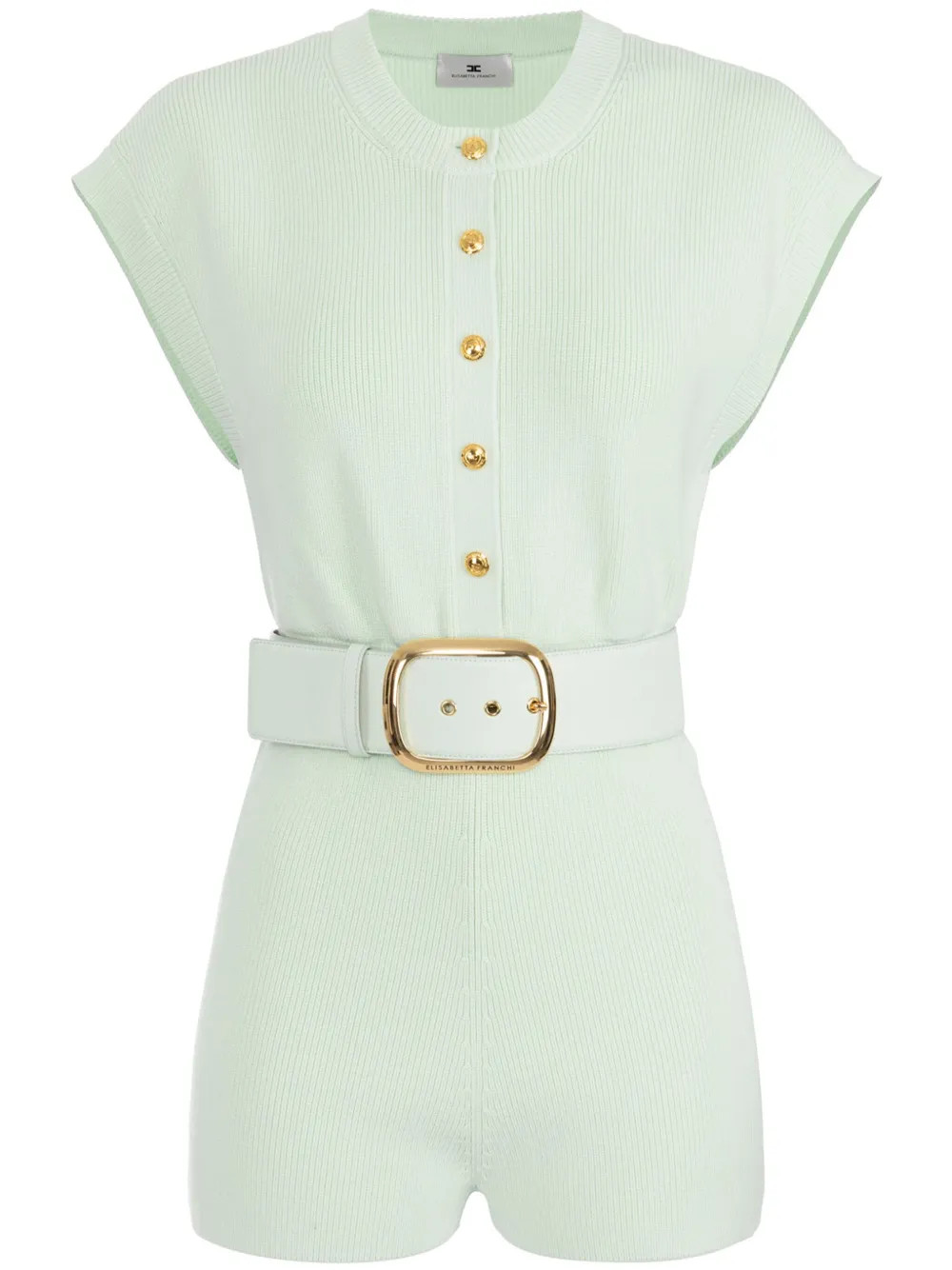 Elisabetta Franchi Belted Playsuit  | Green | FARFETCH | Farfetch Global