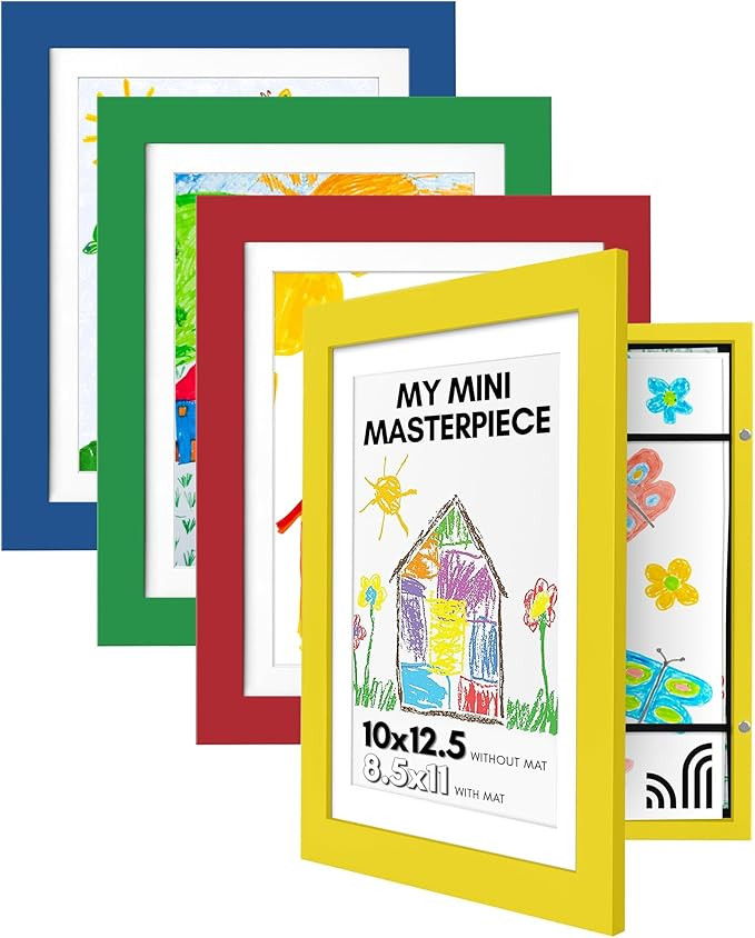 Americanflat Kids Artwork Frame Changeable (Multicolor) - Magnetic Door Holds 100 Art Pieces - 8.... | Amazon (US)