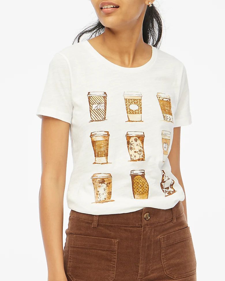 Coffee cups graphic tee | J.Crew Factory