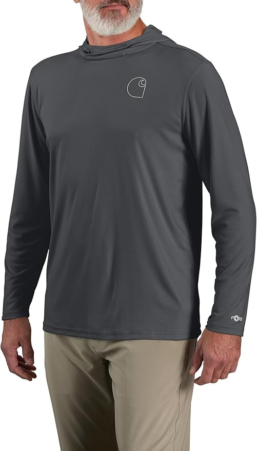 Carhartt Men's Force Sun Defender™ Lightweight Long-Sleeve Hooded Logo Graphic T-Shirt | Amazon (US)