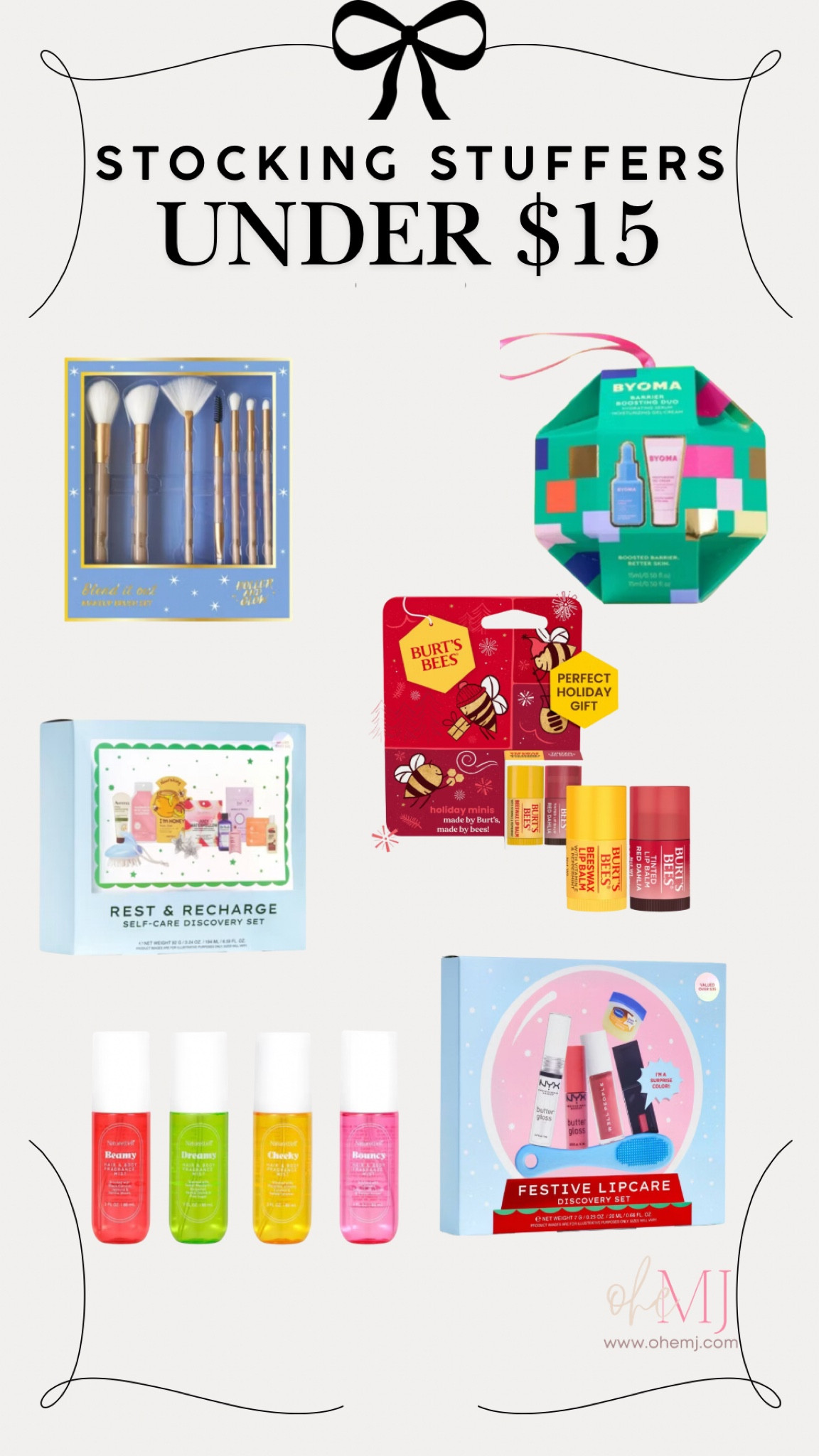 Stocking Stuffers under $15
#burtsbees
#brushset
#nyxgloss


#LTKGiftGuide #LTKSaleAlert #LTKHoliday