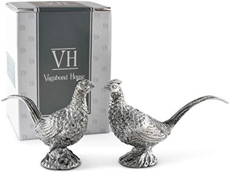 Vagabond House Pewter Pheasants Salt and Pepper Shaker Set Woodland Table Décor S/P Shaker 2 inc... | Amazon (US)