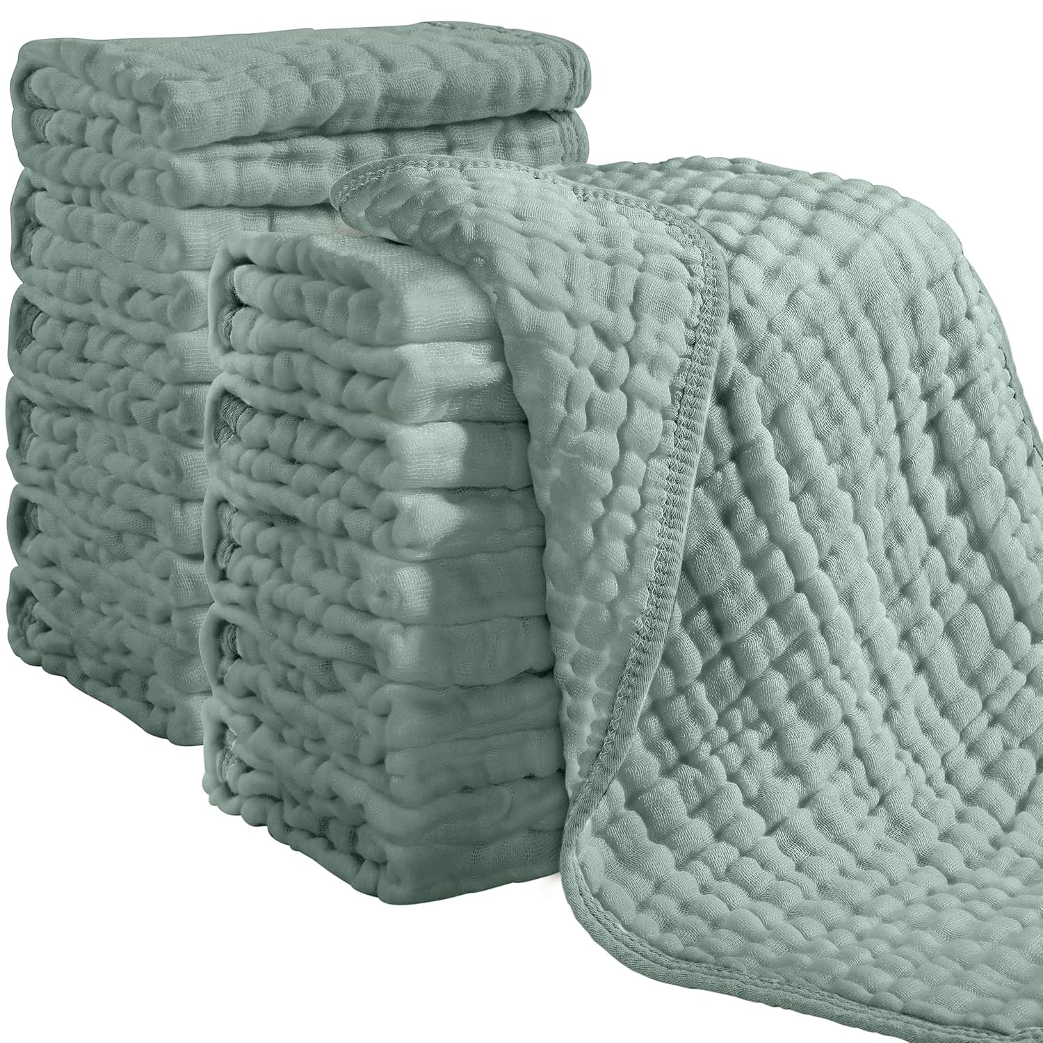 Looxii Muslin Burp Cloths 100% Cotton Muslin Cloths 12 Pack Large 20''x10'' Extra Soft and Absorb... | Amazon (US)