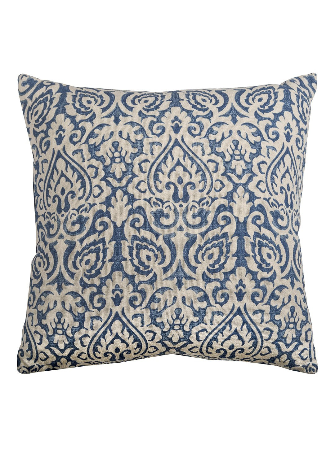 Damask Blue & Natural Throw Pillow | Dressbarn