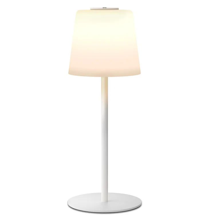 Glass Wireless Desk Lamp, USB Dimmable Lithium Battery Warm White Table Lamp(White) | Walmart (US)