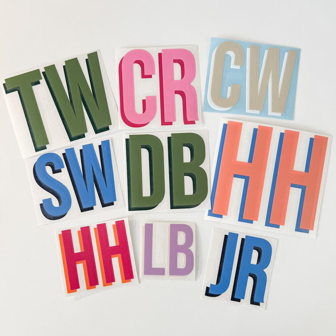 Double Layer Vinyl Monogram Decal: Yeti Tumbler, Car, Laptop - Waterproof and Permanent Vinyl - E... | Etsy (US)