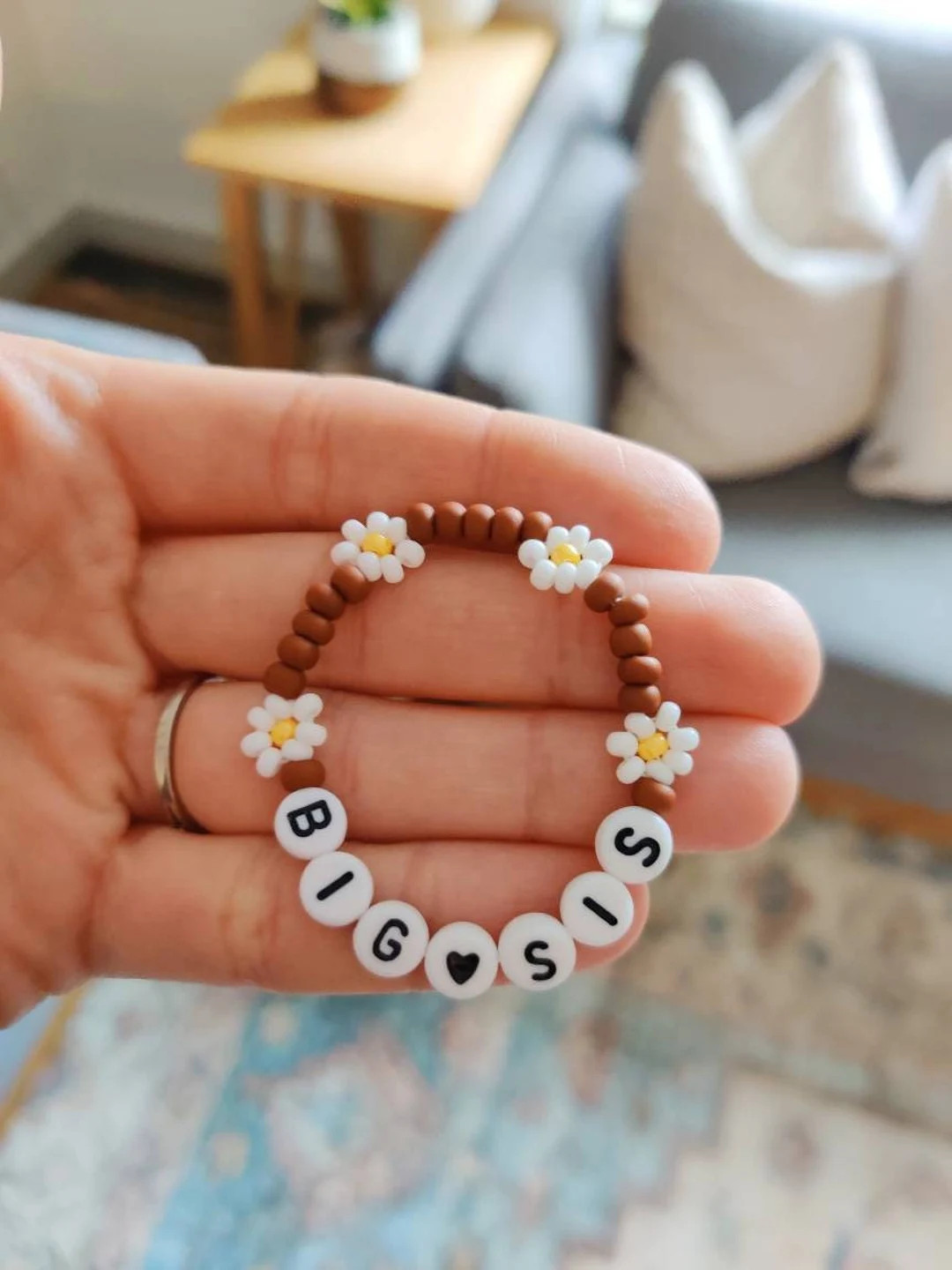 Big Sister Bracelet,Daisy Big sis bracelet, Big Sister Gift, Baby Announcement, New Baby, Baby Sh... | Etsy (US)