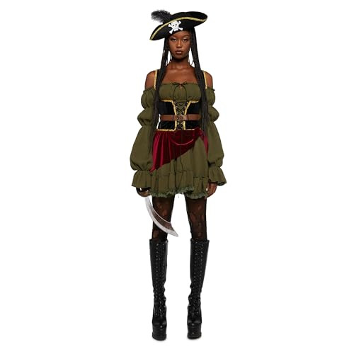 Dolls Kill Womans Pirate Costume - Ren-Fair Inspired Outfit by Trickz N' Treatz - Small | Amazon (US)