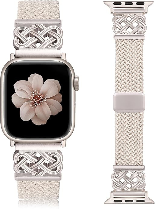 TOYOUTHS Braided Magnetic Band Compatible with Apple Watch Bands 38/40/41/42/44/45/46/49mm Women ... | Amazon (US)