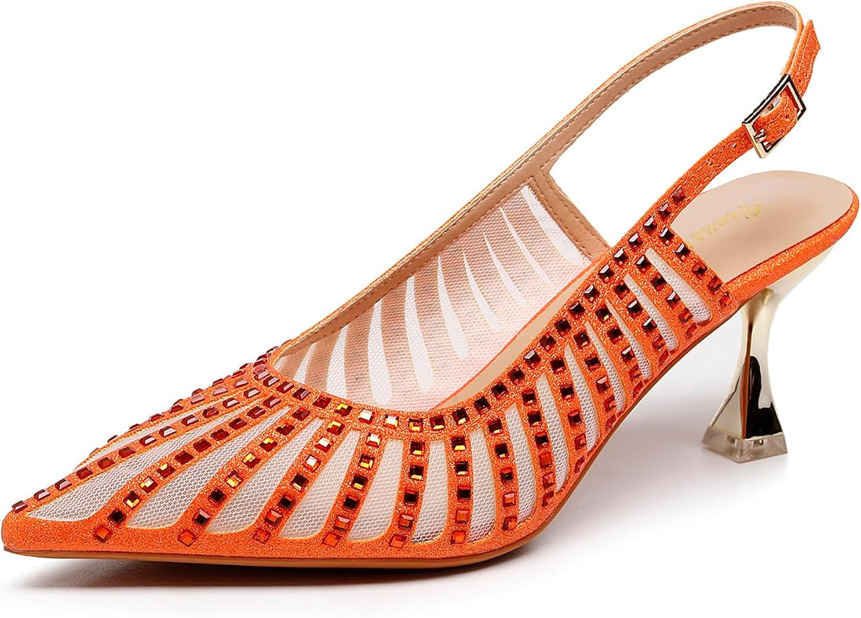 VenusCelia Women's Graceful Lady Slingback Pump Shoe | Amazon (US)