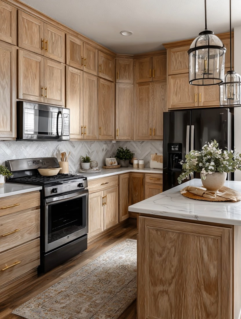 The most elegant kitchen upgrades are often the ones people barely notice.

Until they see the before and after.

Cabinet hardware is one of those details. It's used every single day, yet it's often overlooked when updating a kitchen. The good news? You don't need a renovation to make a dramatic difference.

Simply swapping basic hardware for brushed gold pulls instantly adds warmth, refinement, and a custom designer feel. Whether your cabinets are natural wood, dark wood, white, black, or painted in a bold color, gold hardware creates a beautiful contrast while bringing the entire kitchen together.

It's the jewelry of the kitchen.

Small in size, but powerful in impact.

Pair it with natural wood tones, stone countertops, and a few thoughtful accessories, and suddenly the entire room feels more elevated, more intentional, and more luxurious.

Sometimes elegance is found in the smallest details.

#KitchenDesign #CabinetHardware #KitchenDecor #ElegantAndDriven 

 #LTKHome