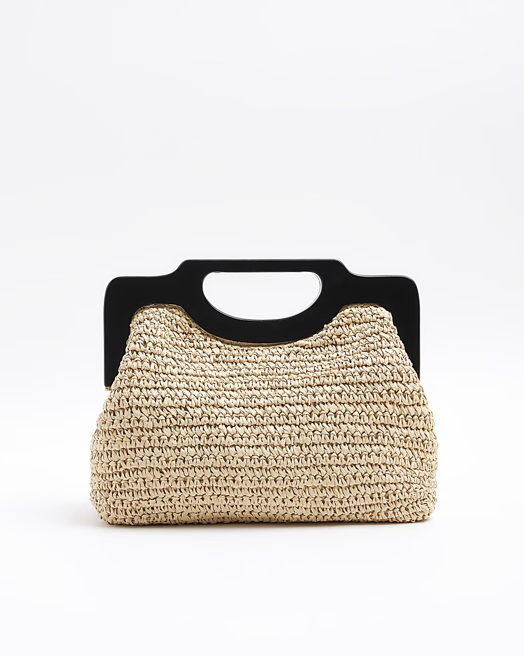 Beige raffia clutch bag | River Island (UK & IE)