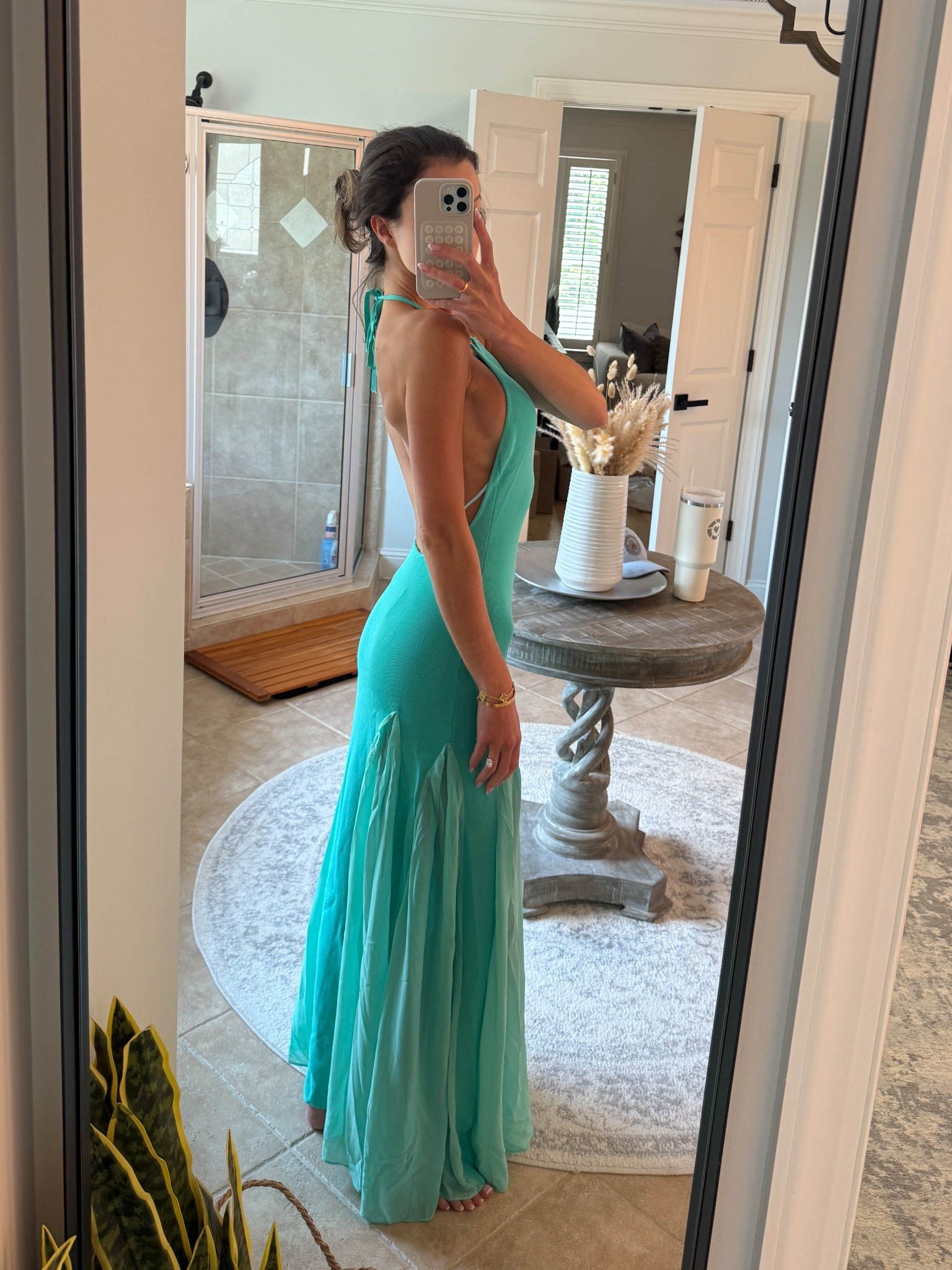 Beautiful aqua blue maxi dress. So beautiful for vacation. Wearing a size small. 

#LTKSummerEdit #LTKSeasonal