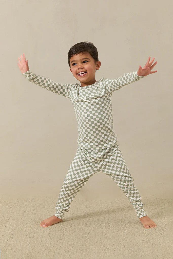 Fern Chequer Toddler Sleep Set | Solly Baby