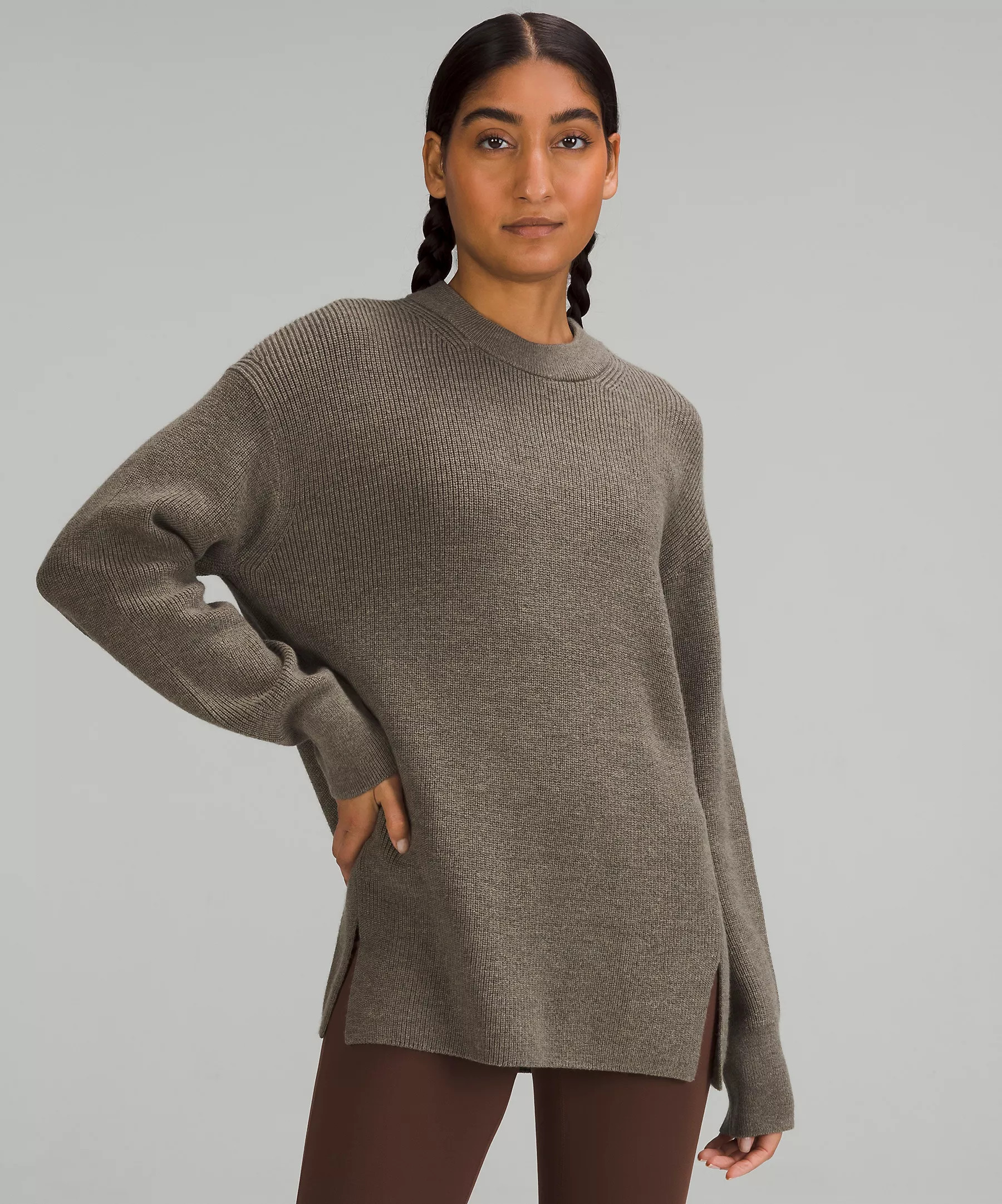 Merino Wool-Blend Ribbed Crewneck Sweater | Women's Hoodies & Sweatshirts | lululemon | Lululemon (US)
