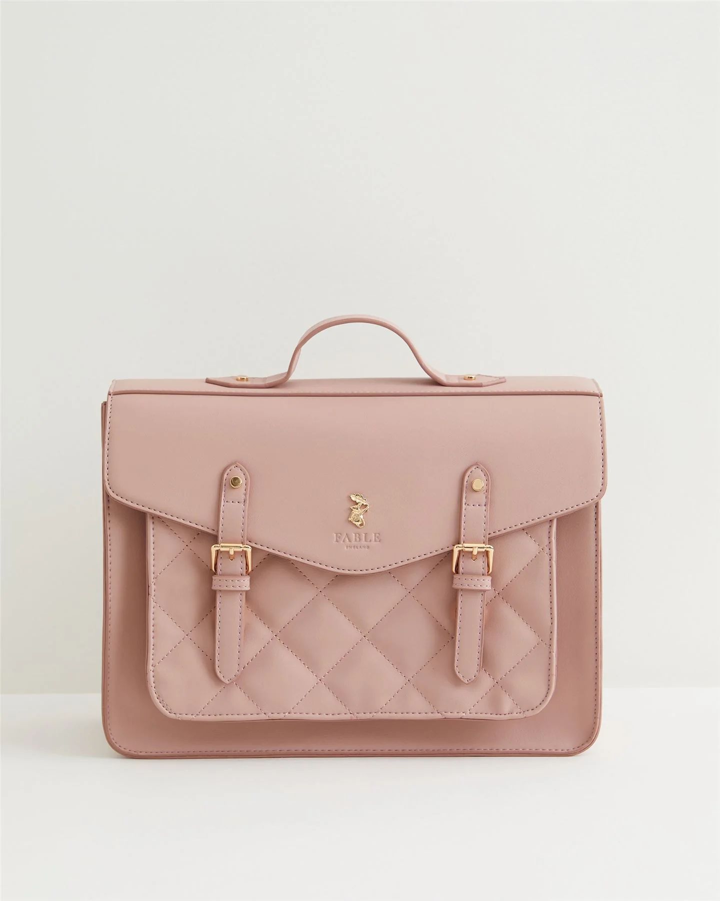 Poetic Pink Quilted Satchel Bag | Fable England