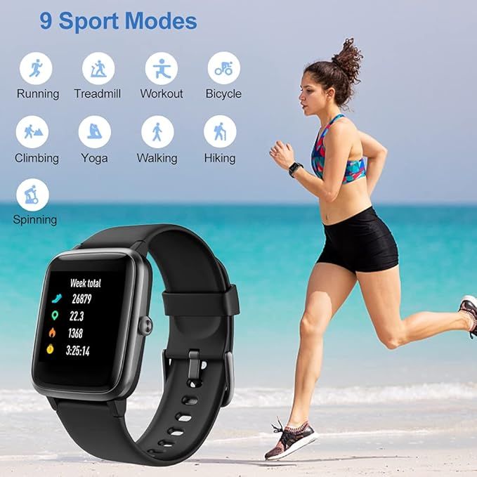 YAMAY Smart Watch Fitness Tracker Watches for Men Women, Fitness Watch Heart Rate Monitor IP68 Wa... | Amazon (US)