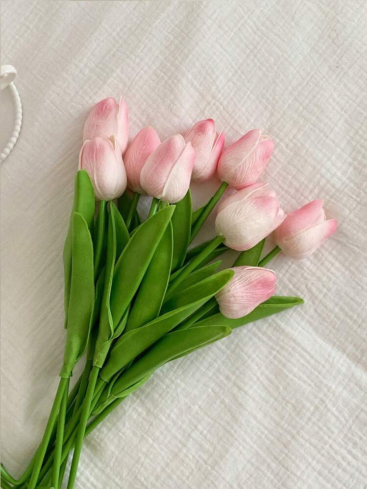 3pcs Tulip Artificial Flowers For Home Decoration, Living Room/Bedroom Decoration,Fake Plants,Fal... | SHEIN