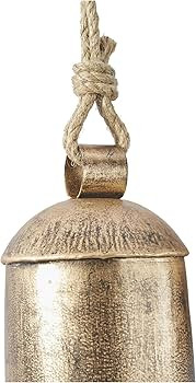 Deco 79 Metal Decorative Cow Bells Tibetan Inspired with Jute Hanging Rope, Set of 3 10",8",6"H, ... | Amazon (US)